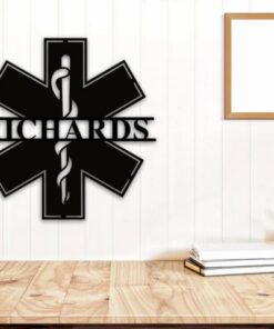 Personalized Paramedic Metal Wall Art Custom Name Nurse Sign Decor for Office