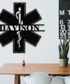 Personalized Paramedic Metal Wall Art Custom Name Nurse Sign Decor for Office