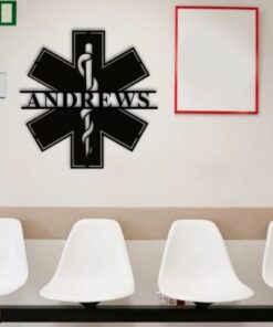 Personalized Paramedic Metal Wall Art Custom Name Nurse Sign Decor for Office