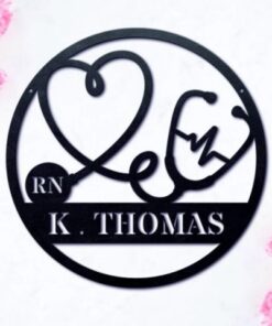 Personalized Metal Nurse Sign Decor Room RN LPN CNA Gifts for Nursing