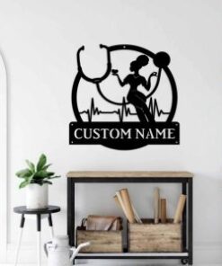 Personalized Metal Nurse Name Sign Decoration for Room CNA RN LPN Gifts for Nurse