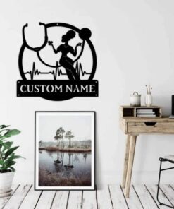 Personalized Metal Nurse Name Sign Decoration for Room CNA RN LPN Gifts for Nurse