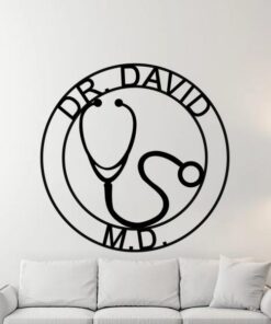 Personalized Doctor Metal Signs Wall Decor for Office Custom Nurse Sign