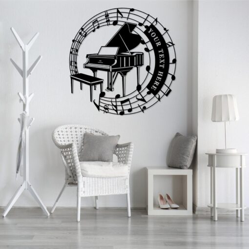 Personalized Pianist Name Metal Sign. Custom Piano Player Wall Decor Gift