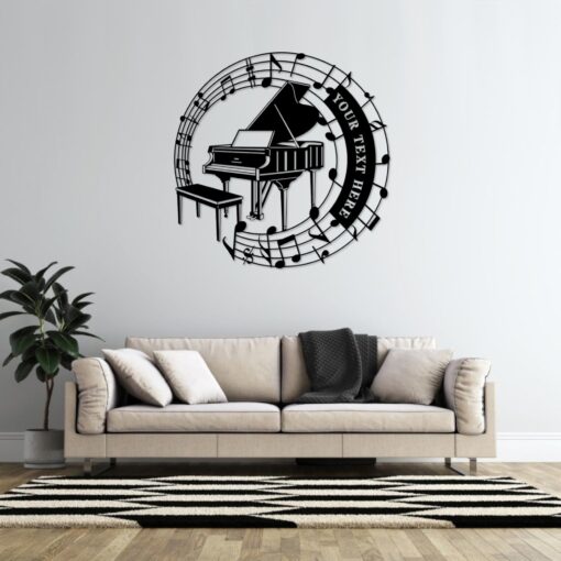 Personalized Pianist Name Metal Sign. Custom Piano Player Wall Decor Gift