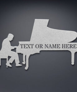 Personalized Musician Name Metal Sign. Custom Piano Player Wall Decor Gift