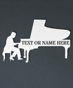 Personalized Musician Name Metal Sign. Custom Piano Player Wall Decor Gift