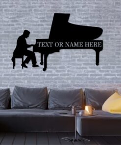 Personalized Musician Name Metal Sign. Custom Piano Player Wall Decor Gift