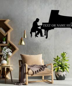 Personalized Musician Name Metal Sign. Custom Piano Player Wall Decor Gift