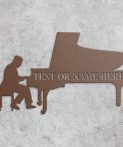 Personalized Musician Name Metal Sign. Custom Piano Player Wall Decor Gift