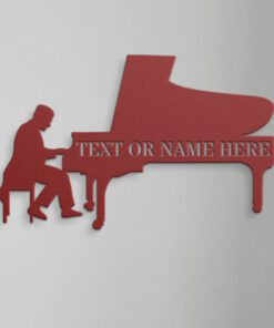 Personalized Musician Name Metal Sign. Custom Piano Player Wall Decor Gift