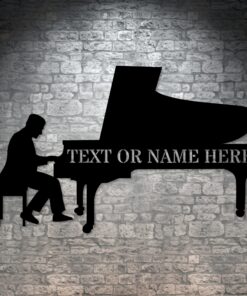 Personalized Musician Name Metal Sign. Custom Piano Player Wall Decor Gift