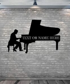 Personalized Musician Name Metal Sign. Custom Piano Player Wall Decor Gift