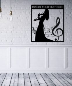 Personalized Female Violin Player Metal Sign. Custom Violinist Name Wall Decor