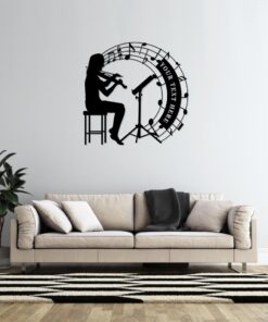 Personalized Violinist Name Metal Sign. Custom Female Violin Player Wall Decor Gift