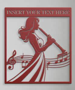 Personalized Clarinet Player Metal Sign, Custom Clarinetist Wall Decor Gift