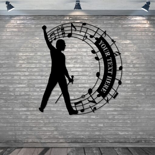 Personalized Male Vocalist Metal Sign Gift. Custom Singer Wall Decor