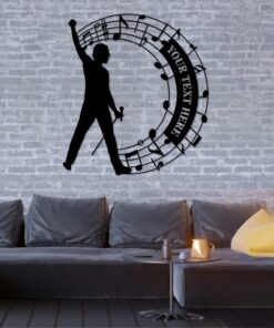 Personalized Male Vocalist Metal Sign Gift. Custom Singer Wall Decor