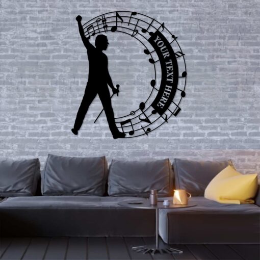 Personalized Male Vocalist Metal Sign Gift. Custom Singer Wall Decor