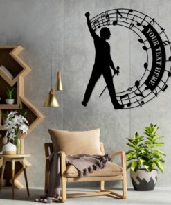 Personalized Male Vocalist Metal Sign Gift. Custom Singer Wall Decor