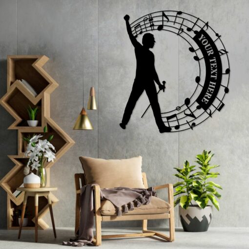 Personalized Male Vocalist Metal Sign Gift. Custom Singer Wall Decor