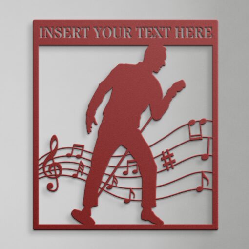 Personalized Male Singer Metal Sign. Custom Entertainer Wall Decor Gift