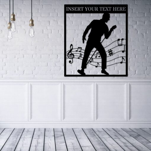 Personalized Male Singer Metal Sign. Custom Entertainer Wall Decor Gift