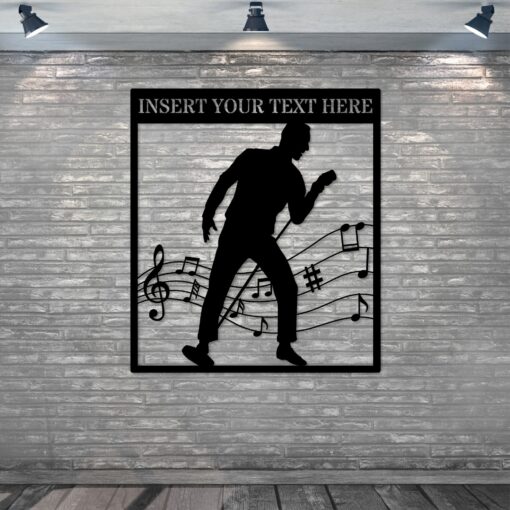 Personalized Male Singer Metal Sign. Custom Entertainer Wall Decor Gift