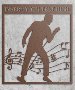 Personalized Male Singer Metal Sign. Custom Entertainer Wall Decor Gift