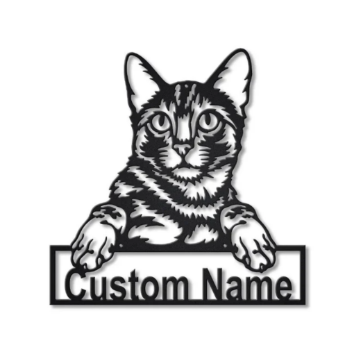 Personalized Bengal Cat Metal Sign Art, Custom Bengal Cat Metal Sign, Father’s Day Gift, Pets Gift, Birthday Gift