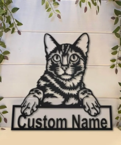 Personalized Bengal Cat Metal Sign Art, Custom Bengal Cat Metal Sign, Father’s Day Gift, Pets Gift, Birthday Gift