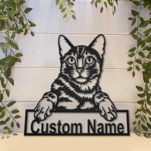 Personalized Bengal Cat Metal Sign Art, Custom Bengal Cat Metal Sign, Father’s Day Gift, Pets Gift, Birthday Gift