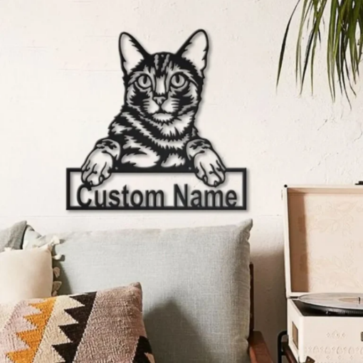 Personalized Bengal Cat Metal Sign Art, Custom Bengal Cat Metal Sign, Father’s Day Gift, Pets Gift, Birthday Gift