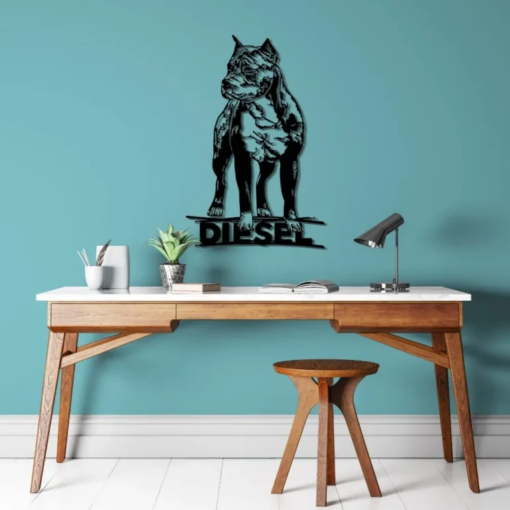 Pitbull Metal Sign – Pitbull Personalized Name Metal Sign – Pitbull Dog Metal Wall Art – Pitbull Dog Metal Wall Decor