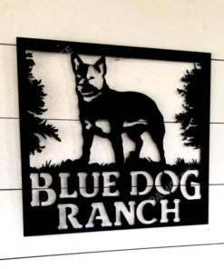 Blue Heeler Or Red Heeler Dog Sign, Australian Cattle Dog, Your Name Custom Indoor Or Outdoor Metal