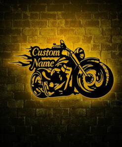 Personalized Motorcycle Metal Wall Signage Gift for a Biker Motorbike Creative Iron Sheet