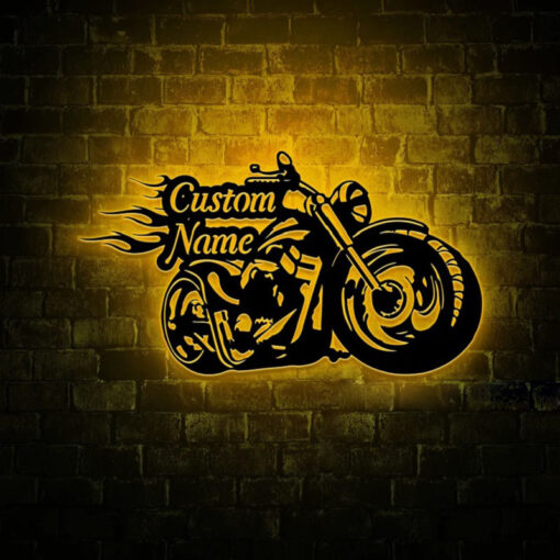 Personalized Motorcycle Metal Wall Signage Gift for a Biker Motorbike Creative Iron Sheet