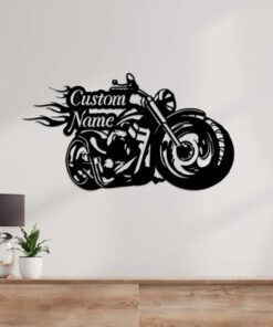 Personalized Motorcycle Metal Wall Signage Gift for a Biker Motorbike Creative Iron Sheet