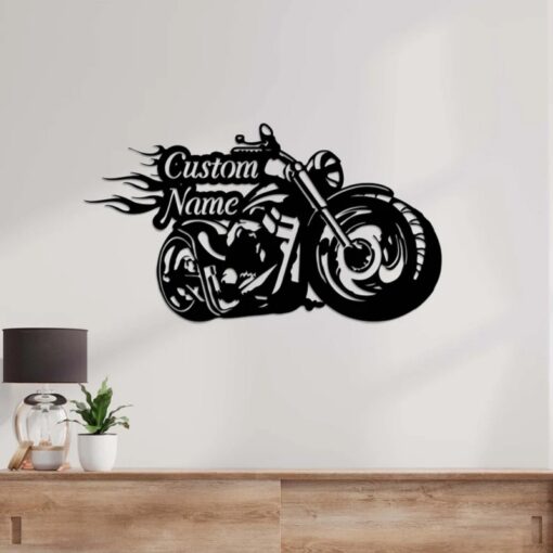 Personalized Motorcycle Metal Wall Signage Gift for a Biker Motorbike Creative Iron Sheet