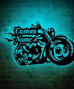 Personalized Motorcycle Metal Wall Signage Gift for a Biker Motorbike Creative Iron Sheet