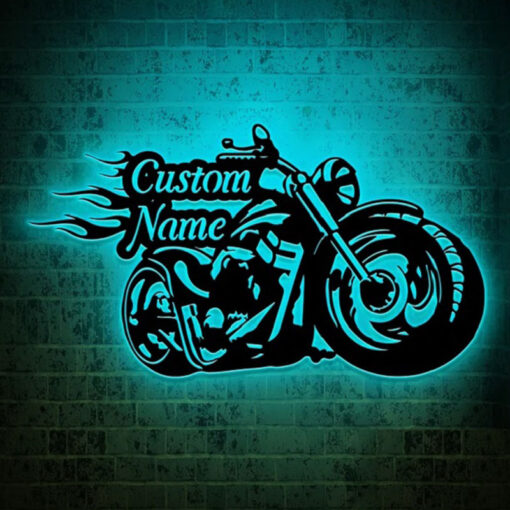 Personalized Motorcycle Metal Wall Signage Gift for a Biker Motorbike Creative Iron Sheet