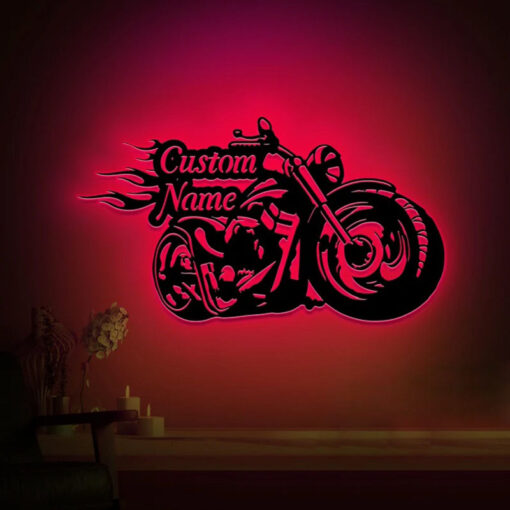 Personalized Motorcycle Metal Wall Signage Gift for a Biker Motorbike Creative Iron Sheet