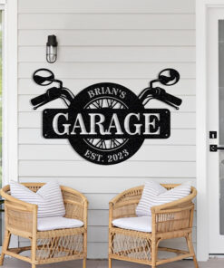 Personalized Motorcycle Garage Sign Motorbike Lover Creative Iron Sheet