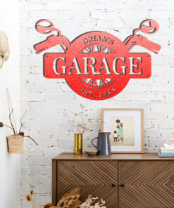 Personalized Motorcycle Garage Sign Motorbike Lover Creative Iron Sheet