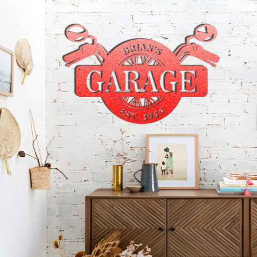 Personalized Motorcycle Garage Sign Motorbike Lover Creative Iron Sheet