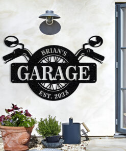 Personalized Motorcycle Garage Sign Motorbike Lover Creative Iron Sheet