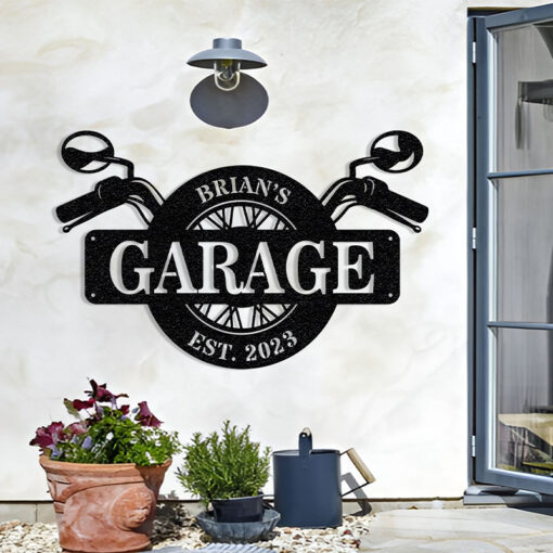Personalized Motorcycle Garage Sign Motorbike Lover Creative Iron Sheet