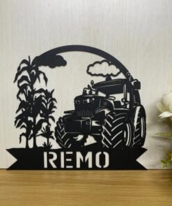 Custom Tractor Driver Metal Wall Home Decor Farming Creative Iron Sheet