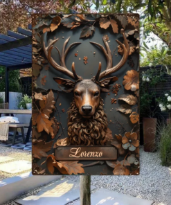 Stunning Deer Personalized Hunting Rectangle Metal Sign Hunter Lover Gift