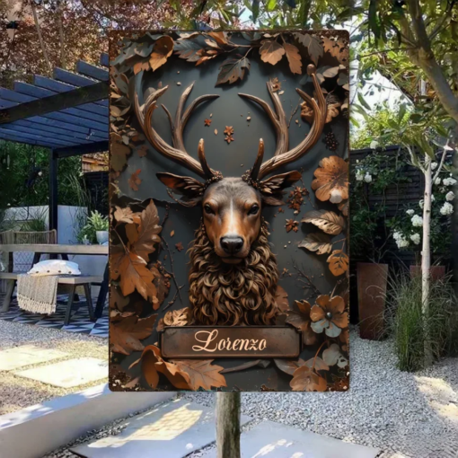 Stunning Deer Personalized Hunting Rectangle Metal Sign Hunter Lover Gift